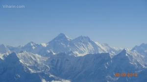 Viharin.com- Mount Everest with Lhotse on right and Nuptse on left