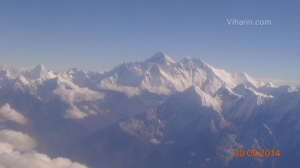 Viharin.com- Mount Everest with Pumori on left and Chamlang on right