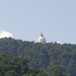 Viharin.com- View of world peace Pagoda from Fewa Lake