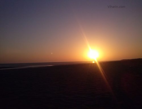 Serene hues of sunset at Mandvi Beach, Gujarat