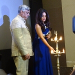 Viharin.com- Richa Chadda lighting the lamp at the launch of Sabakuch.com