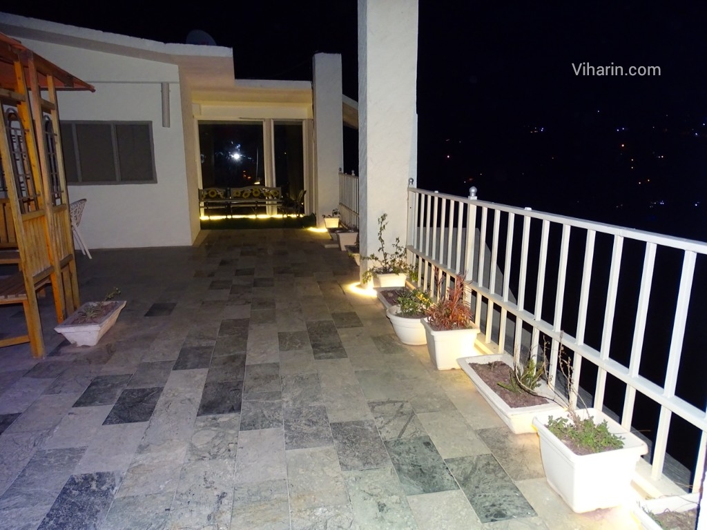 Viharin.com- Roof top terrace at night