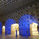 Viharin.com- Beautiful lights in Sheesh Mahal at night in Amer Fort