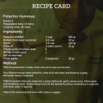 Pistachio Hummus- Recipe