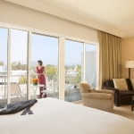 The Beverly Hilton Wilshire Studio Suite with model