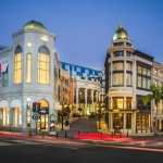 Two Rodeo Drive Rodeo Drive and Dayton Way intersection at night