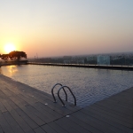 Viharin.com- Sunset by the pool side at Radisson Blu Hotel