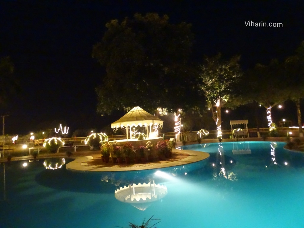 Viharin.com- Pool side during night time