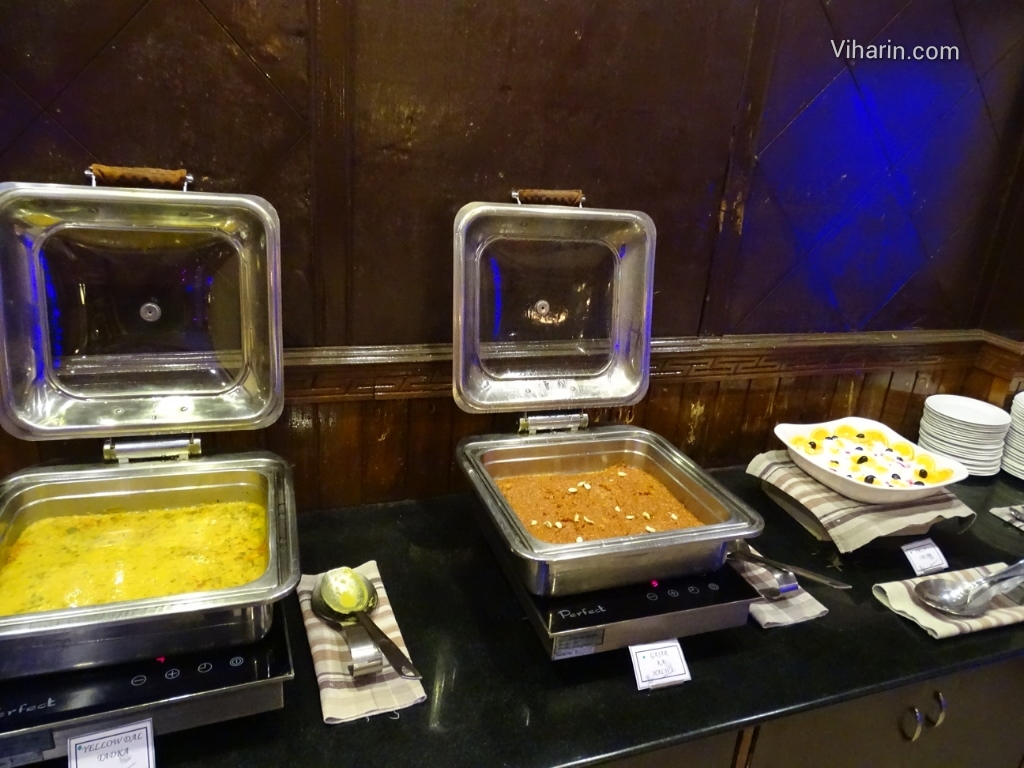 Viharin.com- Yellow Dal Tadka, Gajar ka Halwa and another dessert