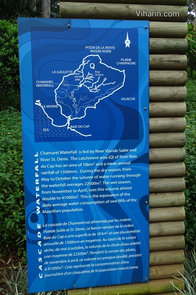 Viharin.com- Chamarel Waterfall Information Board