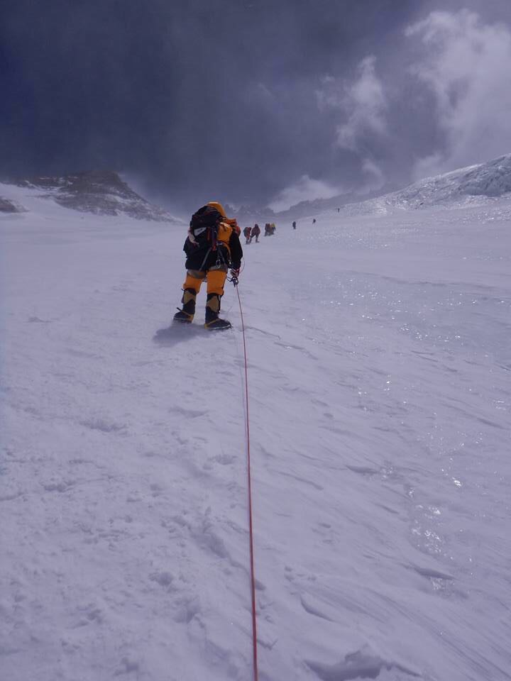 5th Lhotse face the most dangerous part going up to camp3 23,500 ft