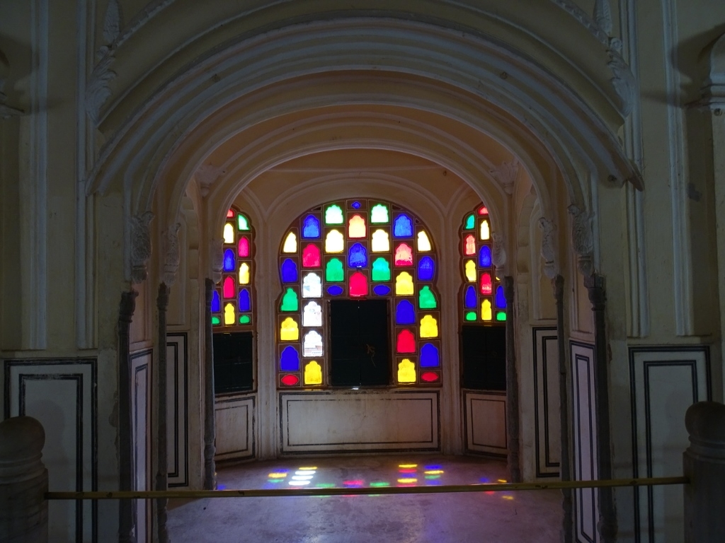 Interiors of Hawa Mahal in Rajasthan