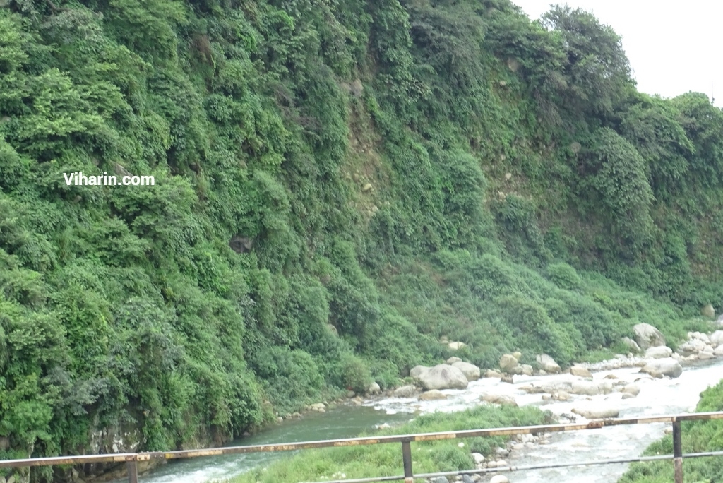 River flowing by the temple