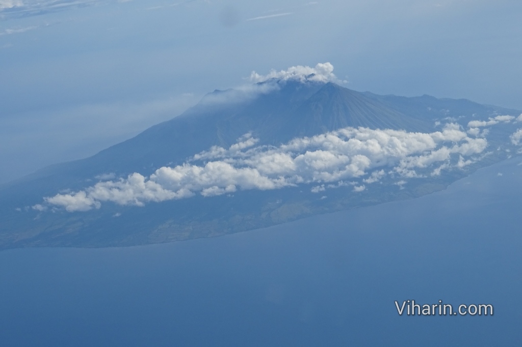 View of Mount. Agung as taken from the Aeroplane