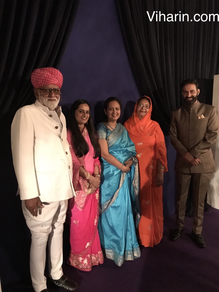 (L-R) Rao Saheb Laxman Singh Ji , Daughter inlaw Princess Baisa Vijeta Singh Shekhawat, Nidhi KM - Founder Director Viharin.com, Rani Sahib Gajendra Kumari And Kunwar Akshraj Jodha