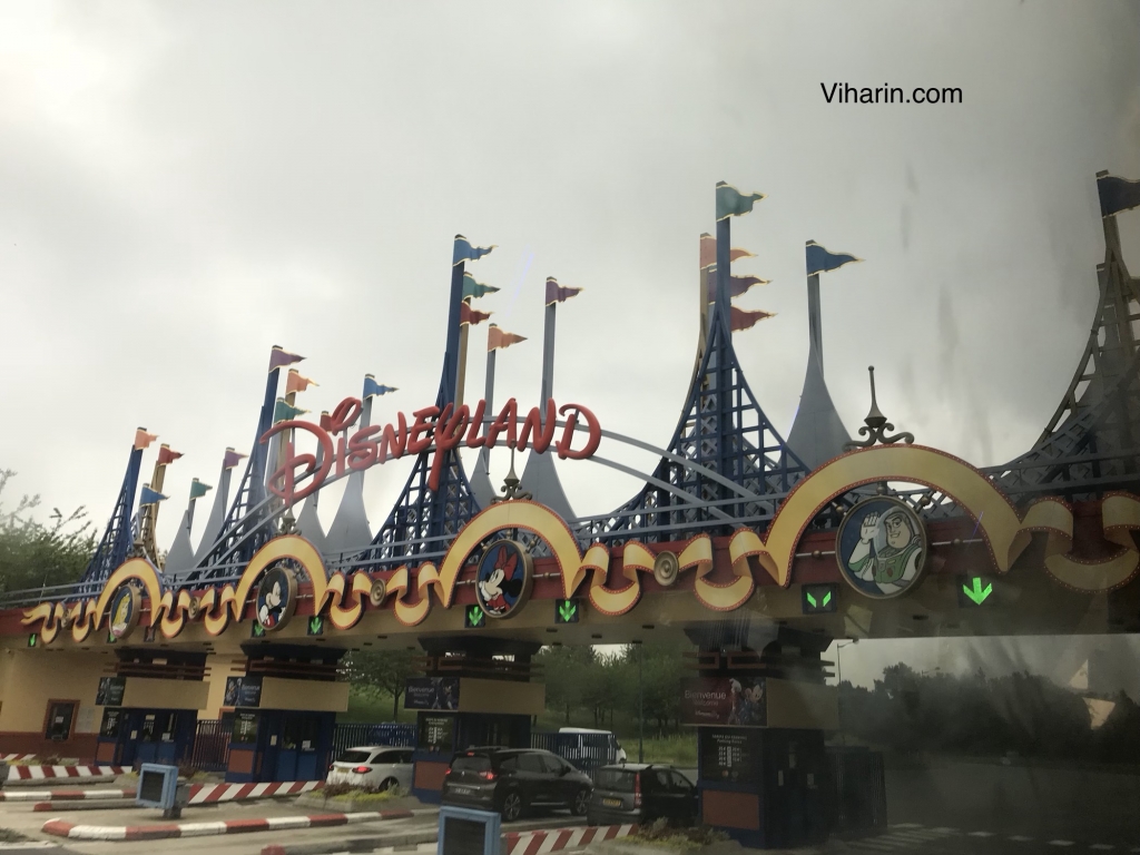 View of Disneyland Paris from our bus