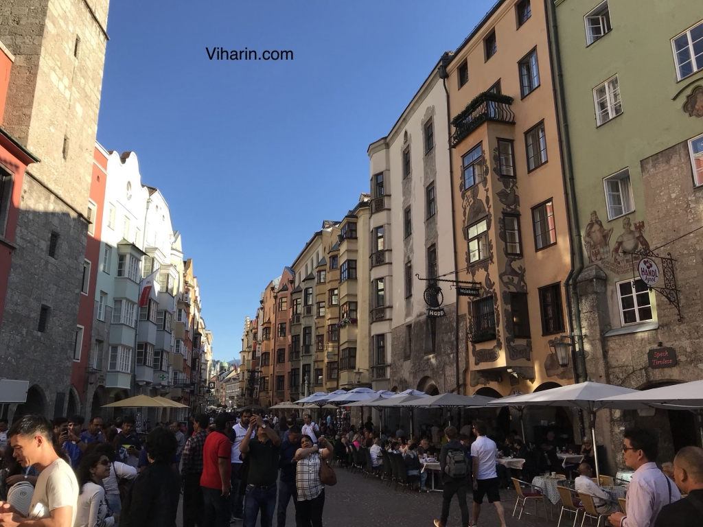 Restaurants and shops on the street