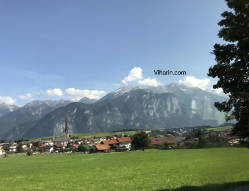 Scenic views on the way from Austria to Italy