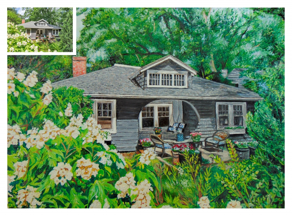 Green house oil painting by Portrait Flip