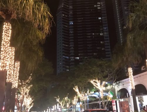 Surfers Paradise at night in Gold Coast, Australia