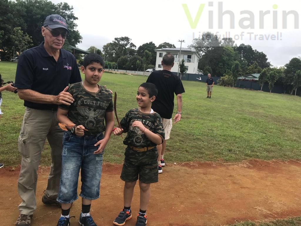 Kids taking Boomerang Lessons