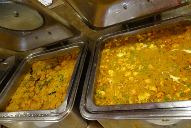 Gatta Curry and matar paneer