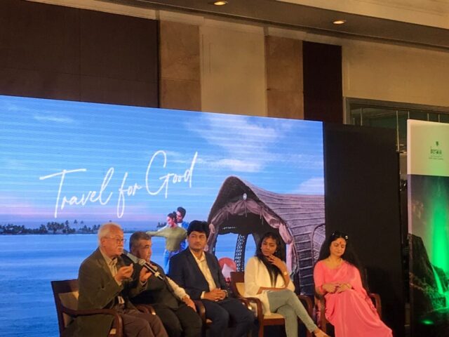 Keravan Kerala introduced by State Tourism Director Shri V R Krishna Teja announced a novel product- Caravan Tourism in Kerala- 'Keravan Kerala' in the press conference held in New Delhi on 8th of March at Shangrila Hotel.3rd from left